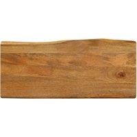 Berkfield Home Table Top 90x40x3.8 cm Live Edge Solid Wood Mango in Brown