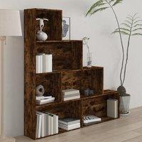 Berkfield Home Book Cabinet Smoked Oak 155x24x160 cm in Brown | Size: 155 x 24 x 160 cm