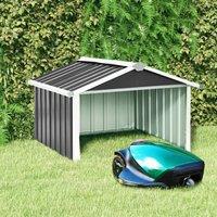 Berkfield Home Garden Robot Lawnmower Shed 92x97x63 cm Galvanised Steel Anthracite in Black | Size: 92 x 97 x 63 cm