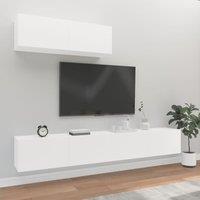 Berkfield Home 3 Piece TV Cabinet Set White Engineered Wood