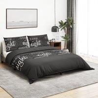 Berkfield Home Duvet Cover Set Black 155x220 cm Cotton