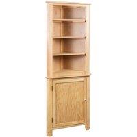 Berkfield Home Corner Cabinet 59x36x180 cm Solid Oak Wood in Brown | Size: 59 x 36 x 180 cm