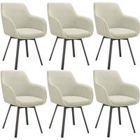 tectake Dining Chair Alicon Set Of 6 - Greige in Beige | Size: 6 Pack