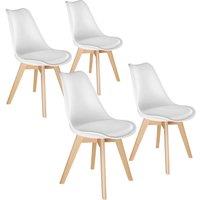 tectake Dining Chair Set Frederikke Set Of 4 - White | Size: 4 Pack