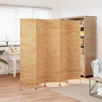 Berkfield Home Room Divider 5-Panel 205x180 cm Water Hyacinth in Brown
