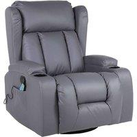 SquareBoxx Valentino 10-in-1 Massage Armchair Recliner in Grey
