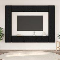 Berkfield Home TV Cabinet with Shelf 10 pcs Black oak Medium 30.5 x 30 x 90 cm