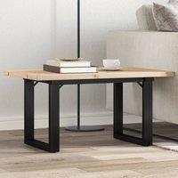 Berkfield Home Coffee Table O-Frame 80x50x40.5 cm Solid Wood Pine & Steel in Brown