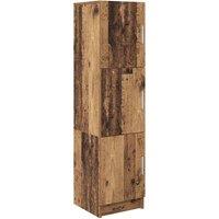 Berkfield Home Brown Sideboard Old wood Wood veneer Compact Brown Sideboard