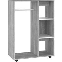 Berkfield Home Wardrobe Grey Sonoma 80x40x110 cm Engineered Wood | Size: 80 x 40 x 110 cm