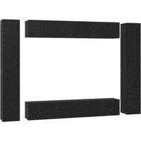 Berkfield Home TV Cabinet with Shelf 10 pcs Black oak Medium 30.5 x 30 x 90 cm