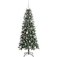 Berkfield Home Elegant Artificial Christmas Tree with 150 LEDs Green 66 x 66 x 150 cm