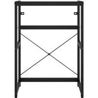 Berkfield Home Durable Bathroom Washbasin Frame Black 59x38x83 cm Iron | Size: 59 x 38 x 83 cm