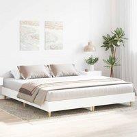 Berkfield Home Durable Bed Frame without Mattress White 180x200cm Engineered Wood | Size: Super King