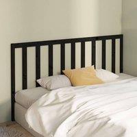 Berkfield Home Beautiful Bed Headboard Black 186x4x100 cm Solid Wood Pine | Size: 186 x 4 x 100 cm