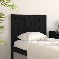 Berkfield Home Beautiful Bed Headboard Black 95.5x4x100 cm Solid Pine Wood