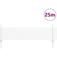 Berkfield Home Modern Garden Fence Set Set of 2 Galvanised steel 25 x 0.5 m Durable in Silver