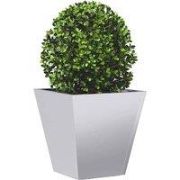Berkfield Home Durable Garden Planter 30x30x30 cm Galvanised Steel in Grey | Size: 30 x 30 x 30 cm