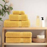 Berkfield Home Premium Towels SOLUND 4pcs Gold 100x200cm 600gsm