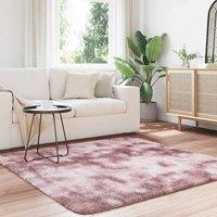 Berkfield Home Shaggy Rug High Pile NAVARRA Dusty Pink 160x160 cm Polyester | Size: Medium