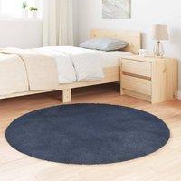 Berkfield Home Shaggy Rug High Pile NAVARRA Navy 120x120 cm Polyester in Blue | Size: Medium