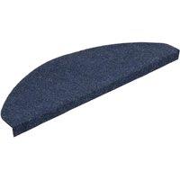 Berkfield Home Stair Mats Self-adhesive 15 pcs 65x22.5x3.5 cm Blue | Size: Medium
