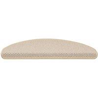 Berkfield Home Stair Mats Self-adhesive Sisal-Look 15 pcs 65x21x4 cm Berber in Cream | Size: Medium
