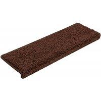 Berkfield Home Stair Mats 10 pcs 65x21x4 cm Brown | Size: Medium