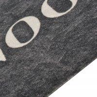 Berkfield Home Kitchen Rug Washable Cooking Black 45x150 cm Velvet