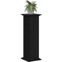 Berkfield Home Plant Stand Black Oak 33x33x100 cm Engineered Wood | Size: 33 x 33 x 100 cm