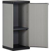 Berkfield Home Garden Storage Cabinet with 1 Shelf Grey & Black 35x40x85 cm | Size: 35 x 40 x 85 cm