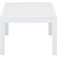 Berkfield Home Garden Table White 78x55x38 cm Plastic | Size: 78 x 55 x 38 cm