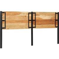 Berkfield Home Headboard 200 cm Solid Wood Acacia & Iron in Brown