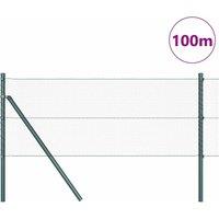 Berkfield Home Hexagon Fence Grey 0, 6x100 m Steel in Dark Green