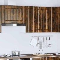 Berkfield Home Kitchen Wall Cabinet Lucca Smoked Oak Engineered Wood in Brown
