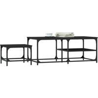 Berkfield Home Nesting Coffee Tables 2 pcs Black Engineered Wood