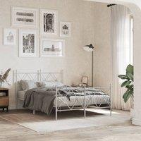 Berkfield Home Metal Headboard White 120cm