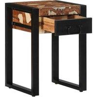 Berkfield Home Side Table Multicolour 35x35x50 cm Solid Wood Reclaimed | Size: 35 x 35 x 50 cm