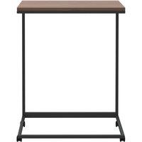 Berkfield Home Side Table with Wheels Black 55x35x70 cm Engineered Wood | Size: 55 x 35 x 70 cm