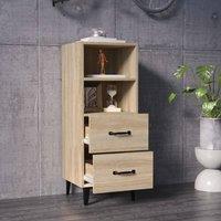 Berkfield Home Sideboard Sonoma Oak 34.5x34x90 cm Engineered Wood in Brown