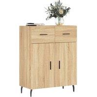Berkfield Home Sideboard Sonoma Oak 69.5x34x90 cm Engineered Wood in Brown