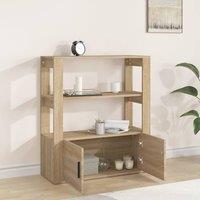 Berkfield Home Sideboard Sonoma Oak 80x30x90 cm Engineered Wood in Brown | Size: 80 x 30 x 90 cm