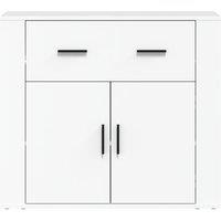 Berkfield Home Sideboard White 80x33x70 cm Engineered Wood | Size: 80 x 33 x 70 cm