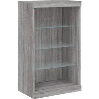 Berkfield Home Sideboard with LED Lights Grey Sonoma 60.5x37x100 cm
