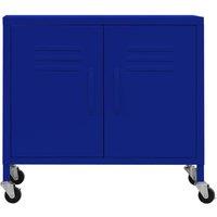 Berkfield Home Storage Cabinet Navy Blue 60x35x56 cm Steel | Size: 60 x 35 x 56 cm