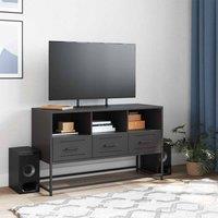 Berkfield Home TV Cabinet Black 100.5x39x60.5 cm Steel