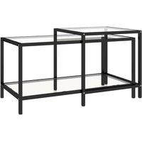 Berkfield Home Tea Tables 2 pcs Tempered Glass Transparent in Clear
