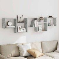 Berkfield Home Wall Cube Shelf 5 Compartments Concrete Grey Engineered Wood