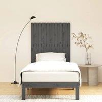 Berkfield Home Wall Headboard Grey 95.5x3x110 cm Solid Wood Pine