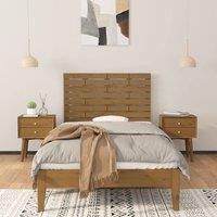 Berkfield Home Wall Headboard Honey Brown 96x3x63 cm Solid Wood Pine | Size: 96 x 3 x 63 cm